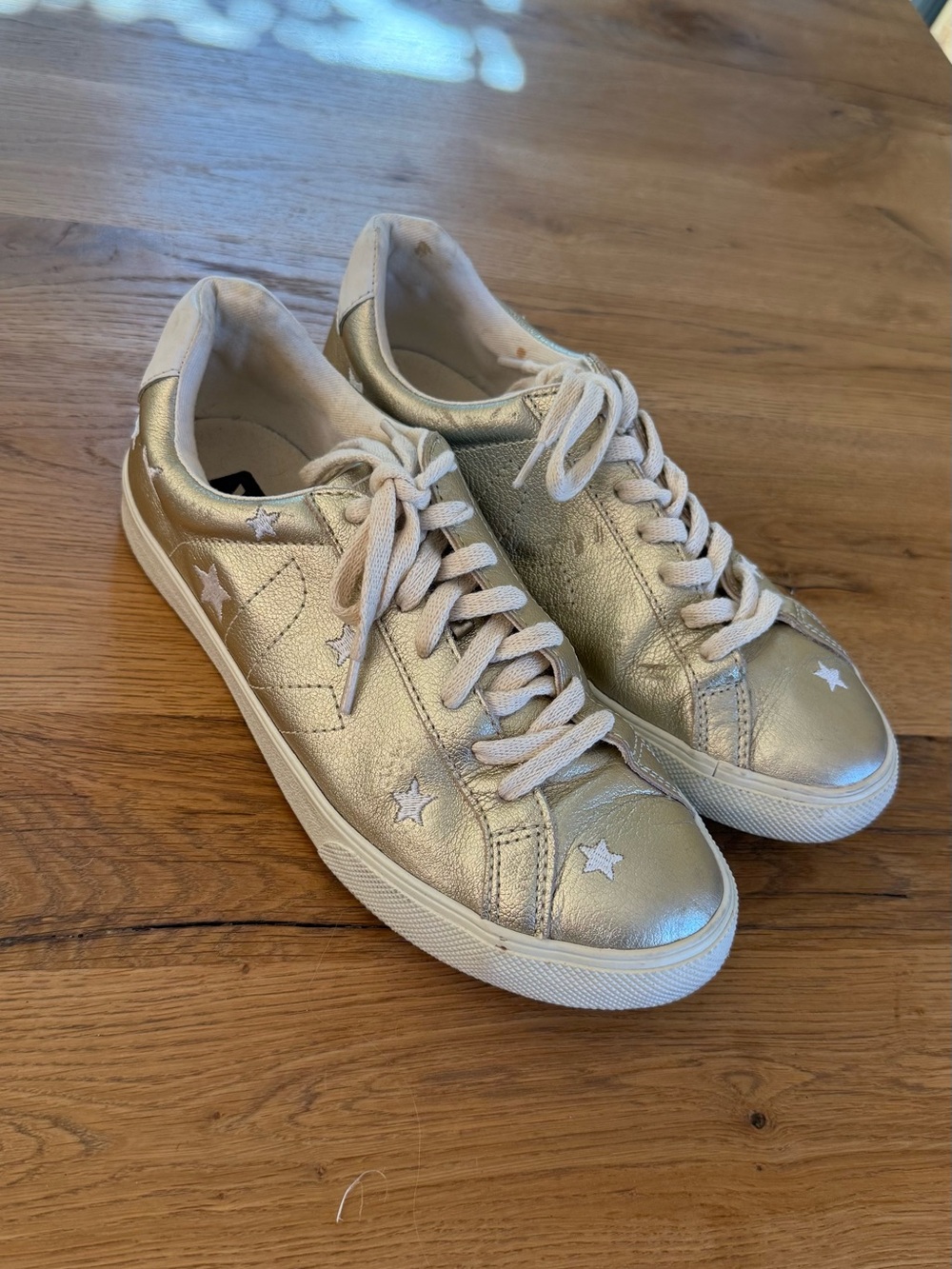 Veja Metallic Gold Star Sneakers